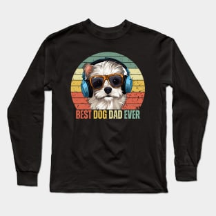 Best Dog Dad Ever Paw Fathers Day Long Sleeve T-Shirt